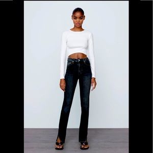 Zara Slit Hem High Rise